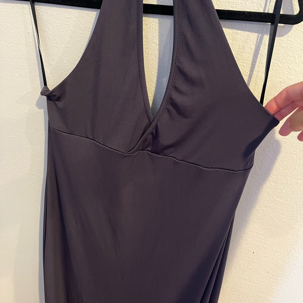 White Fox We All Want More Halter Neck Maxi Dress Charcoal Blue - Picture 6 of 9